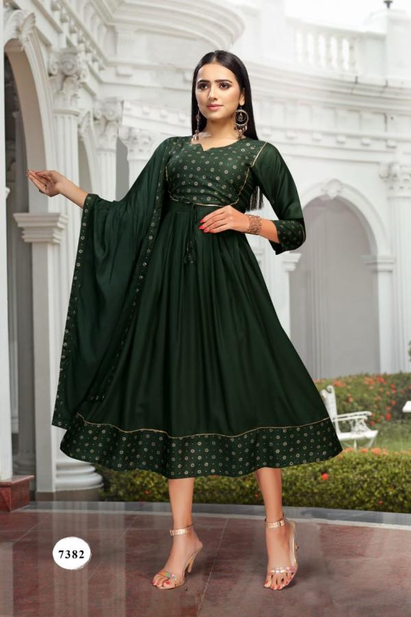 Kashish Rayon Fancy Kurti With Dupatta 